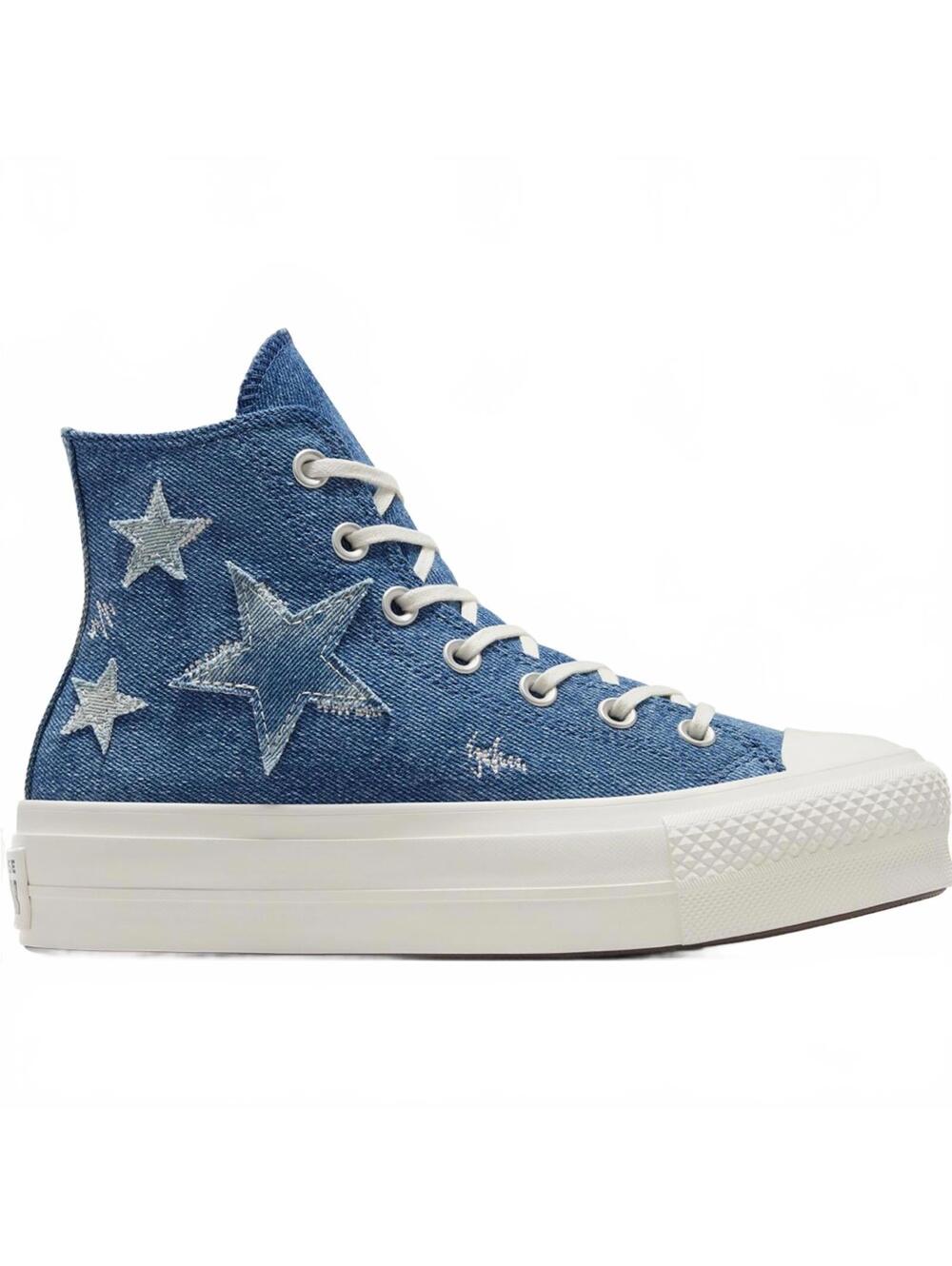 Converse Chuck Taylor All Star Lift Denim High Top Sneaker Navy / Egret